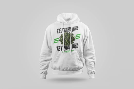 Hoodie — Floral Tie Guan Yin