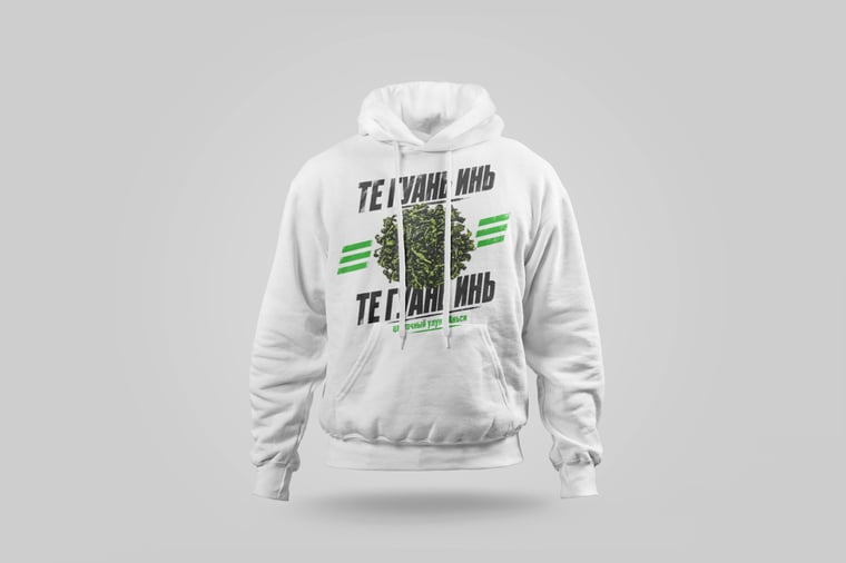 Hoodie — Floral Tie Guan Yin