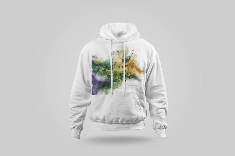 Hoodie — Floral Tie Guan Yin