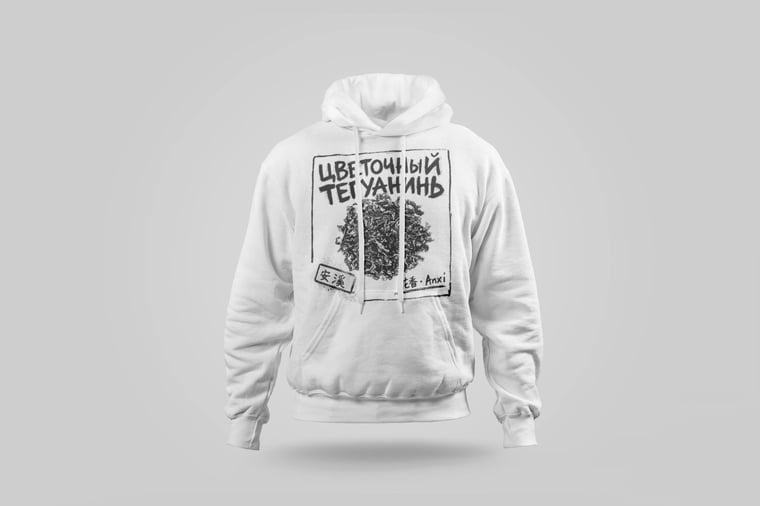 Hoodie — Floral Tie Guan Yin