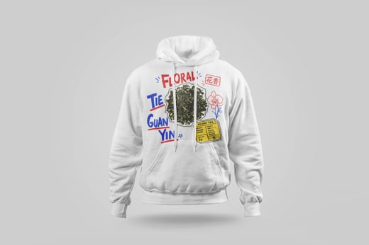 Hoodie — Floral Tie Guan Yin