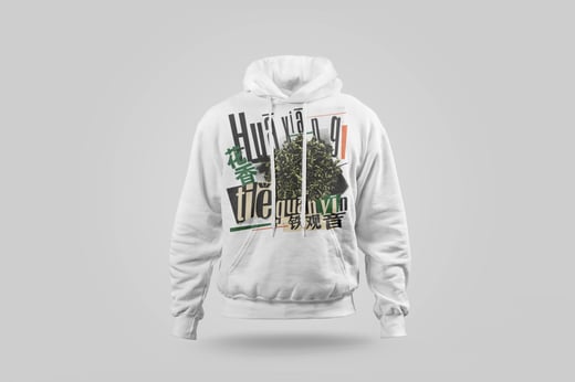 Hoodie — Floral Tie Guan Yin