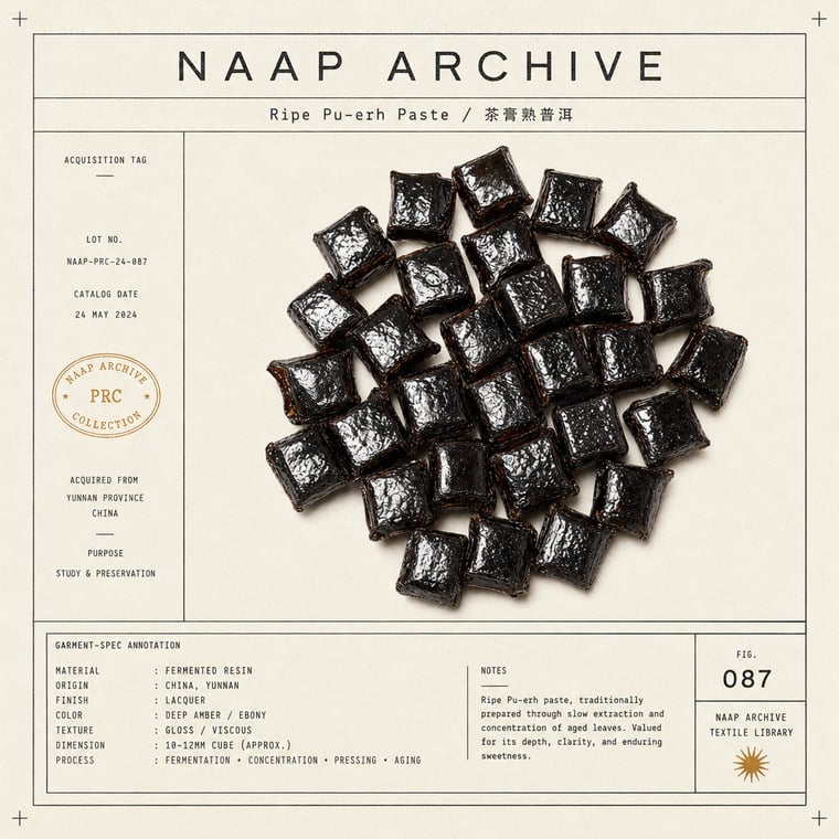 The design — Ripe Pu-erh Paste