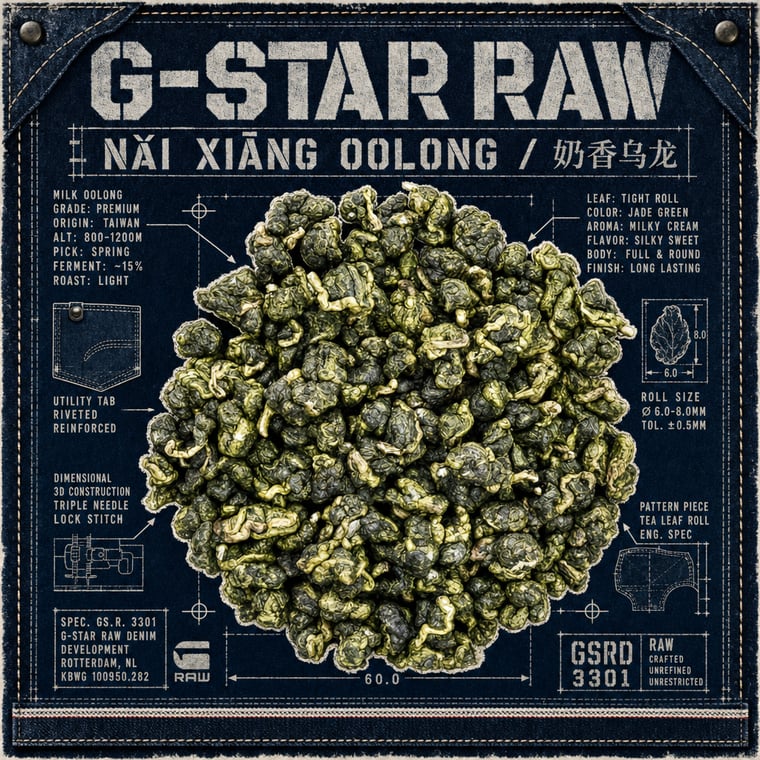 The design — Nǎi Xiāng Oolong