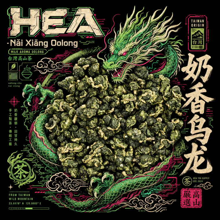 The design — Nǎi Xiāng Oolong