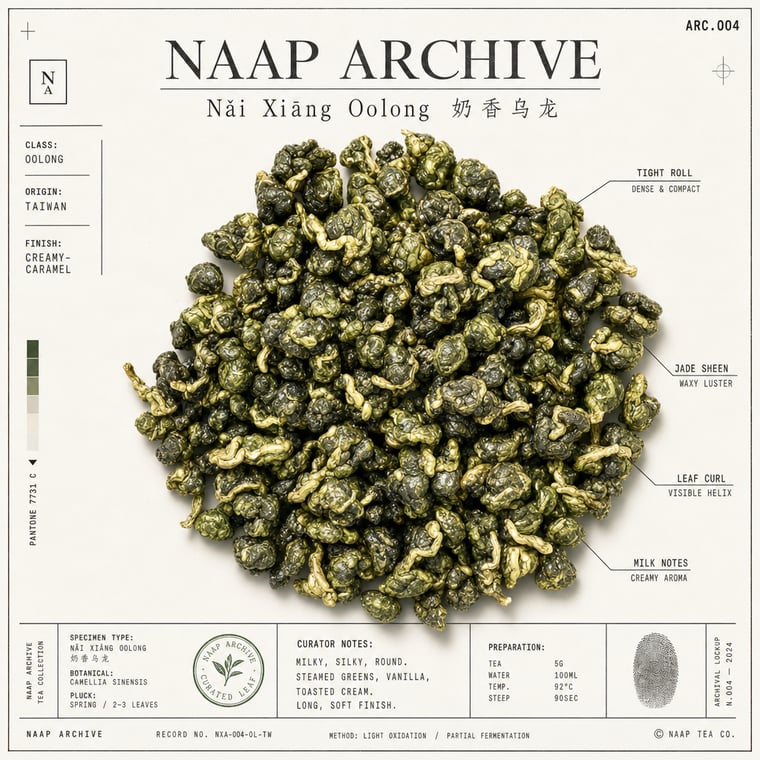 The design — Nǎi Xiāng Oolong