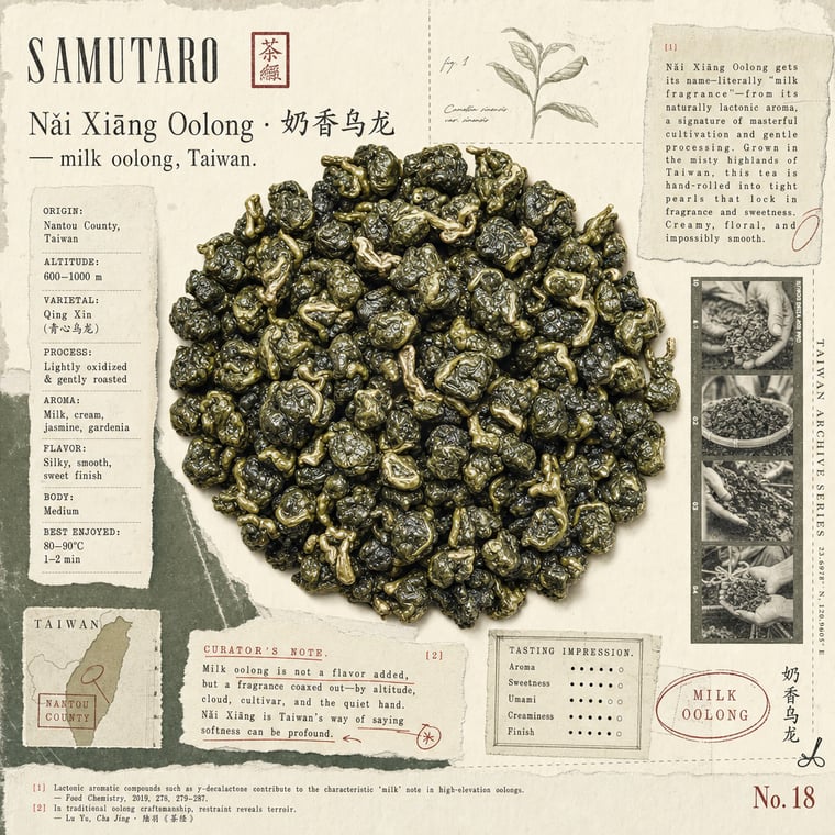 The design — Nǎi Xiāng Oolong