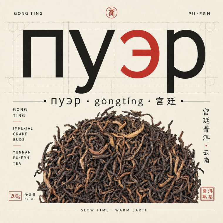 The design — Gong Ting Pu-erh