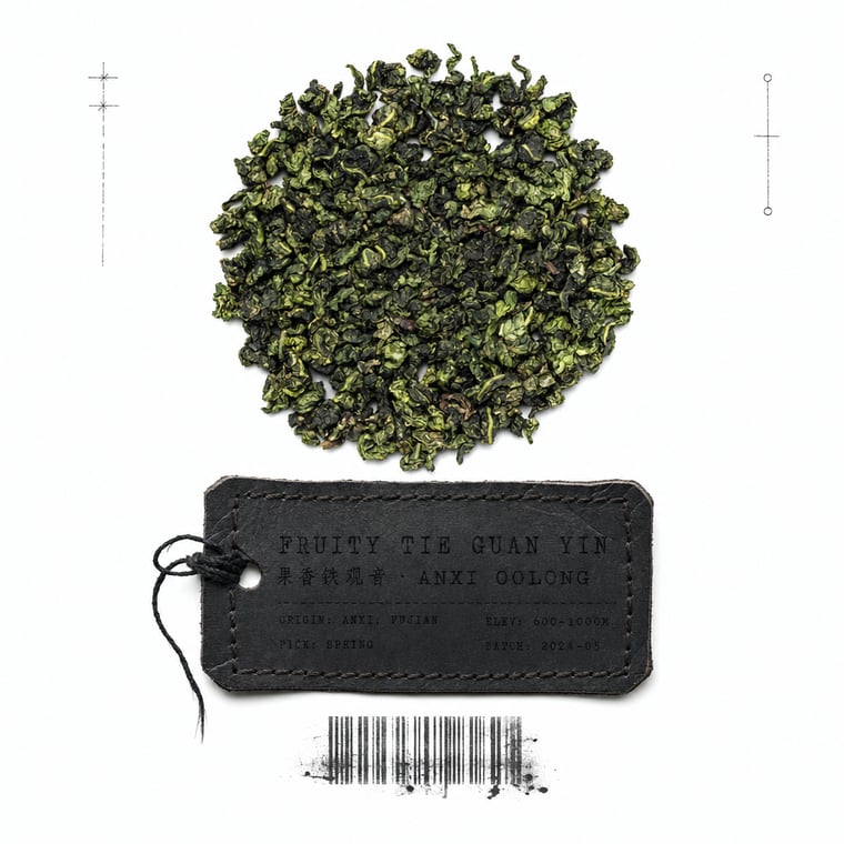The design — Fruity Tie Guan Yin