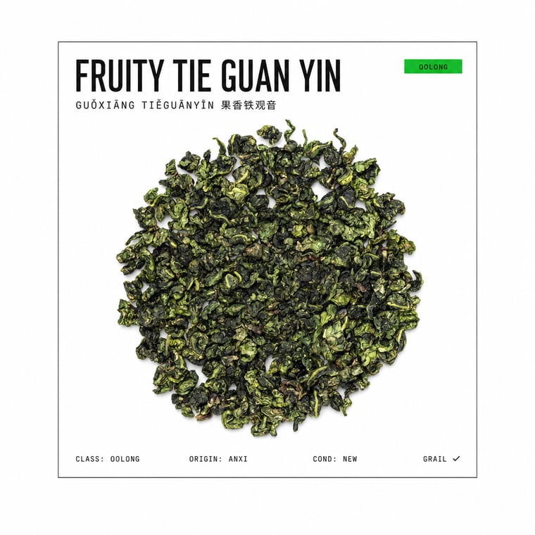 The design — Fruity Tie Guan Yin