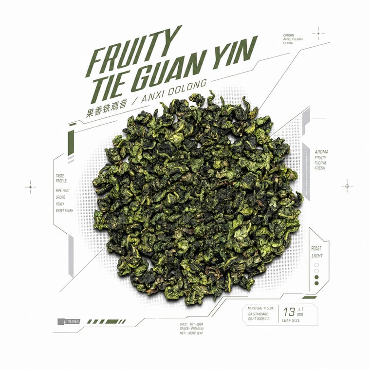 The design — Fruity Tie Guan Yin