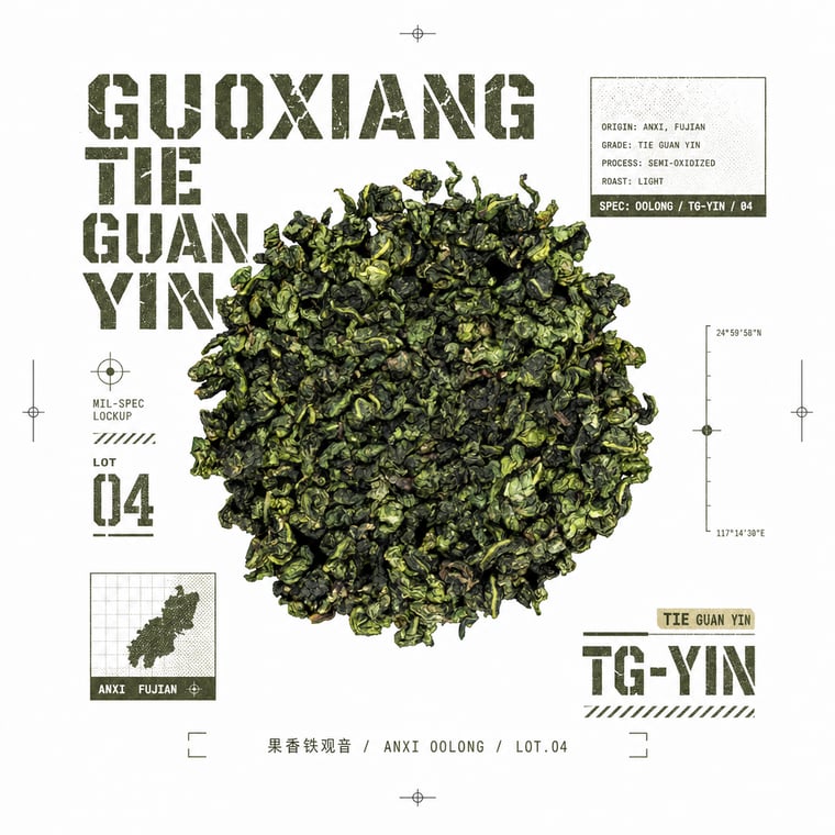 The design — Fruity Tie Guan Yin