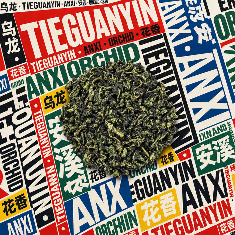 The design — Floral Tie Guan Yin