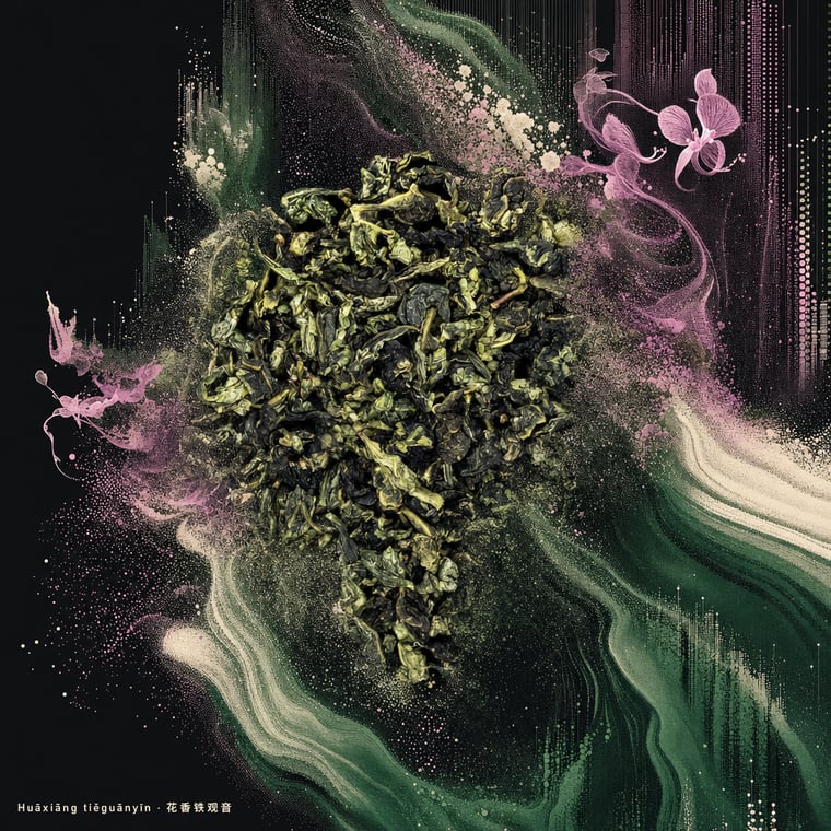 The design — Floral Tie Guan Yin