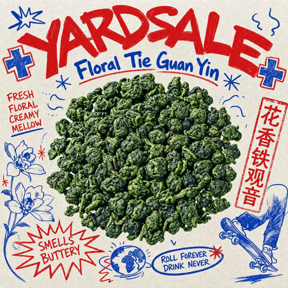 Floral Tie Guan Yin