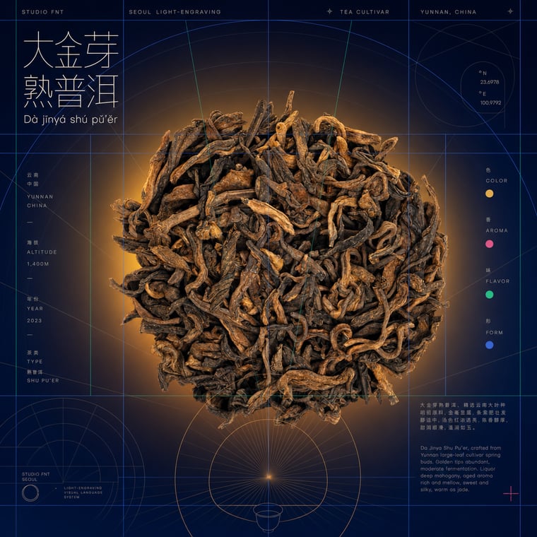 The design — Da Jin Ya Shu Pu-erh